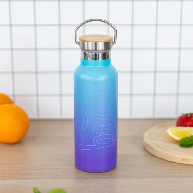 Thermoflasche mit Bambusdeckel BAAGL Gradient Blau-Violett 500 ml