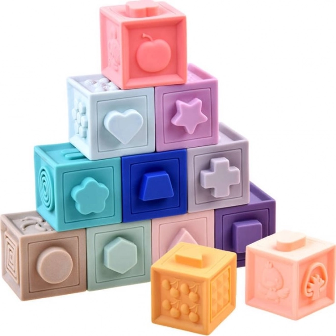 Satz weicher Gummiwürfel PIXINO mit Textur