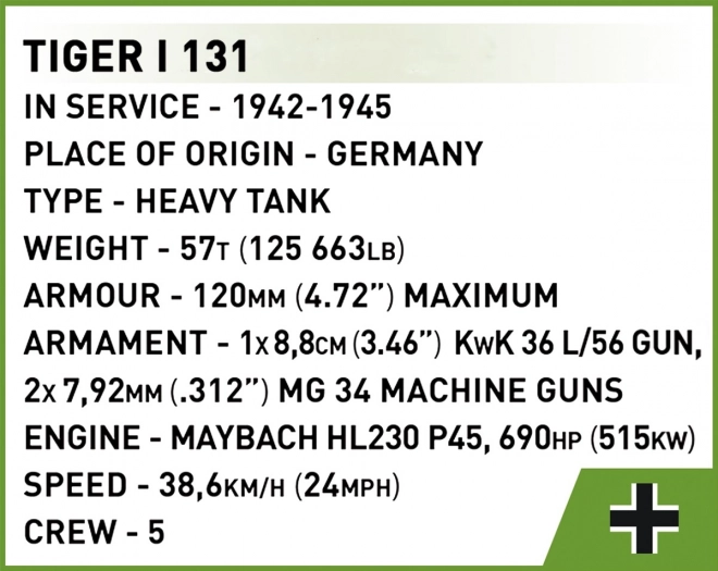 Konstruktionsbausteine Tiger I 131 Mini Modell