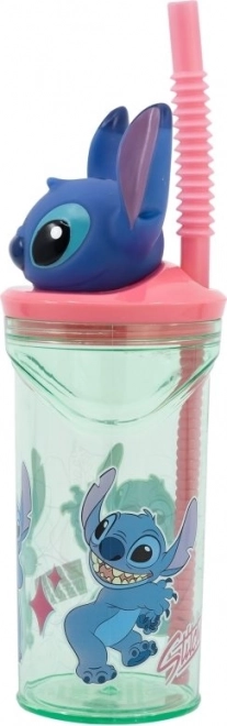 STOR Trinkflasche mit Strohhalm Stitch 360 ml