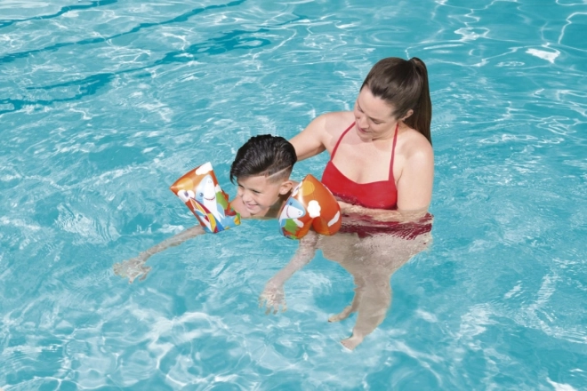 Aufblasbare Schwimmflügel für Kinder mit Pinguin-Muster – Hai