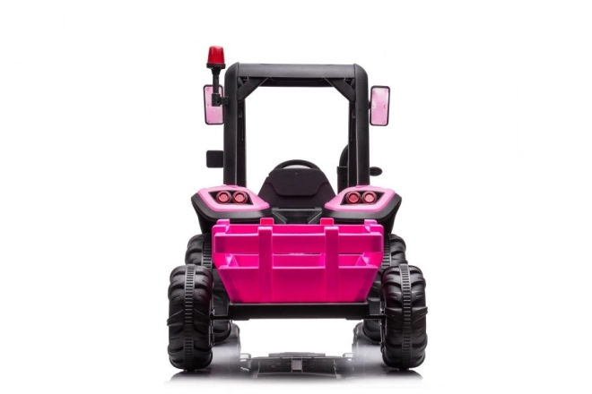 Rosa Elektrotraktor für Kinder