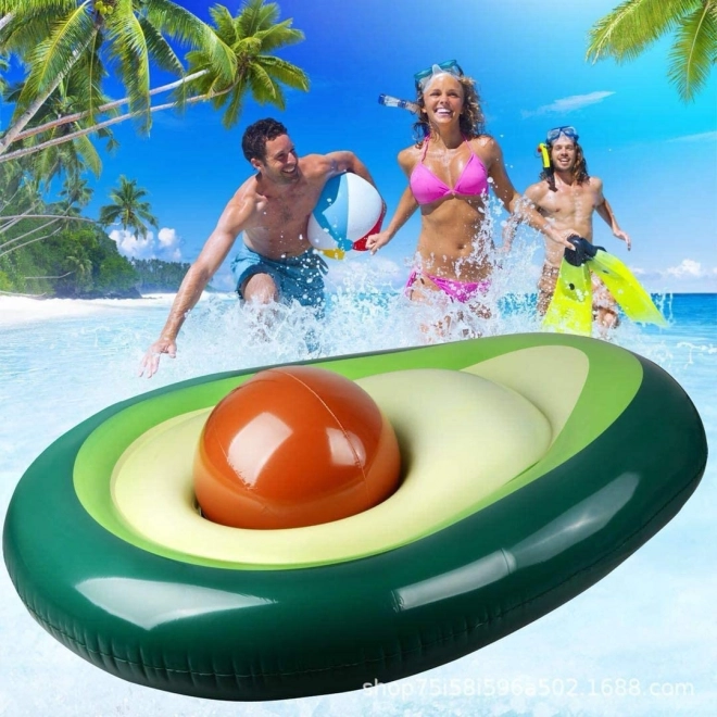 Aufblasbare Avocado-Matratze mit Ball