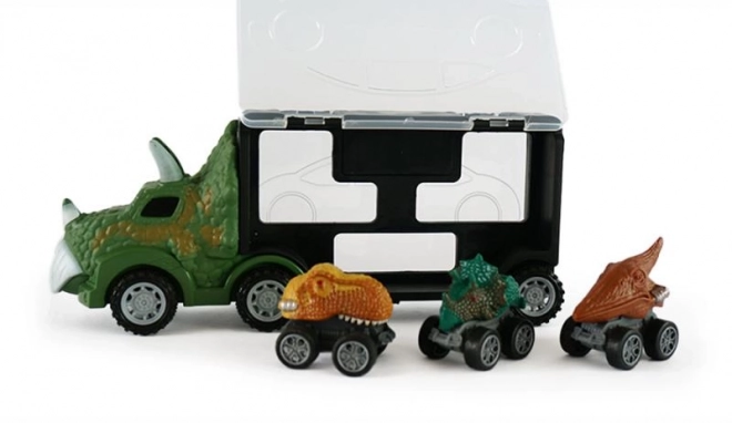Dinosaurier-LKW mit 3 kleinen Autos