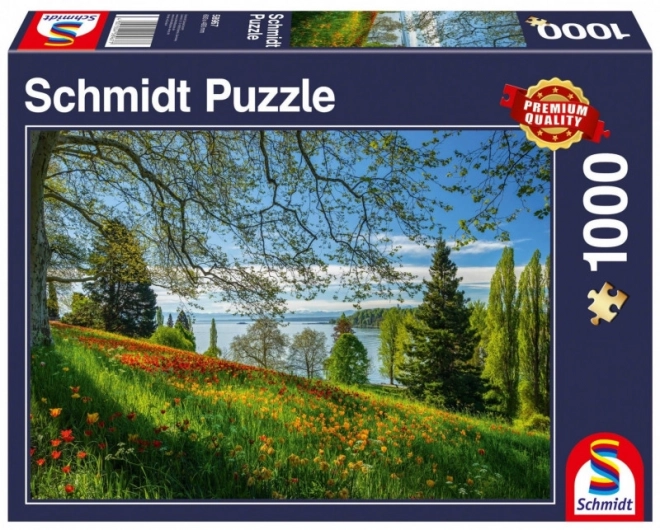 Puzzle Blühende Tulpen auf der Insel Mainau 1000 Teile