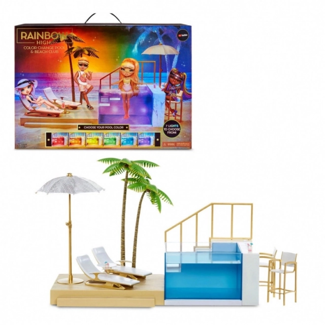 Rainbow High Pool mit Farbwechsel und Strandclub