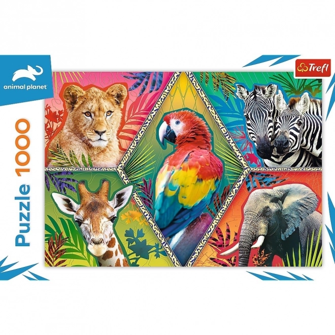 Puzzle 1000 Teile - Exotische Tiere von Trefl