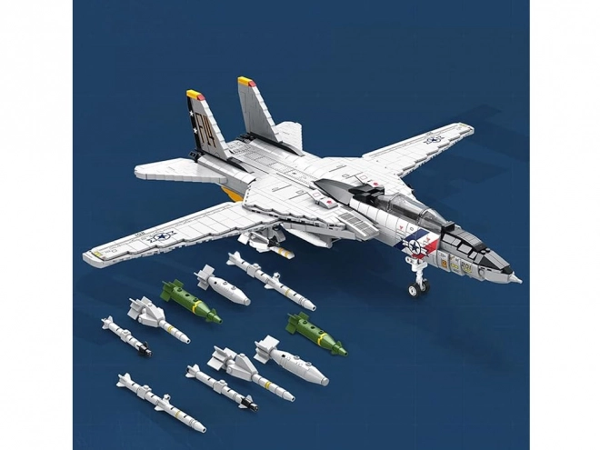 Technische Bausteine F-14 Tomcat Jägerflugzeug 1600 Teile