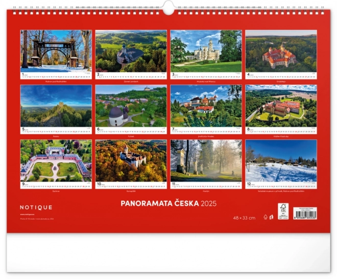 Notique Wandkalender Panorama Tschechische Republik 2025