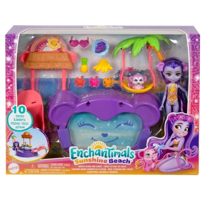 Tropisches Schwimmbad Set mit Enchantimals Puppe