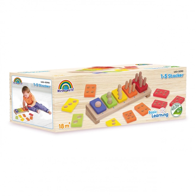 Wonderworld Holzpuzzle Bunte Zahlen