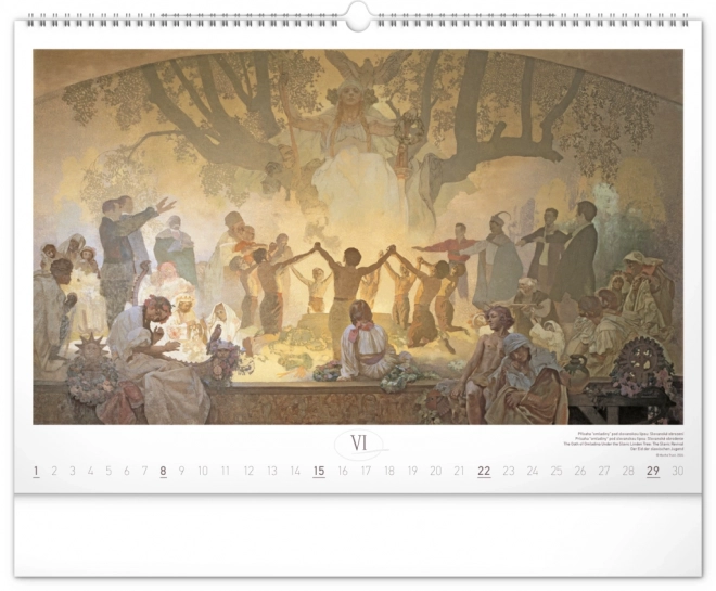 Notique Wandkalender Slawische Epoche – Alfons Mucha 2025