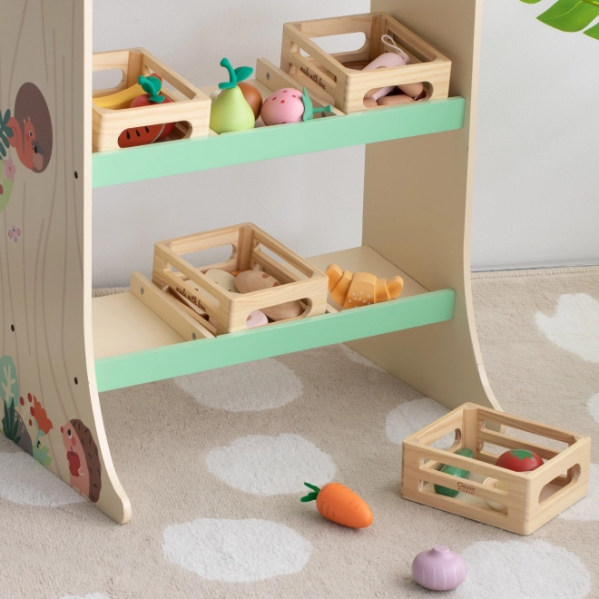 Klassische Welt Holzkorb mit Obst