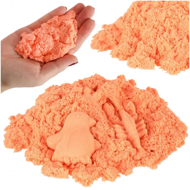 Grüner kinetischer Sand im Beutel 1kg – orange