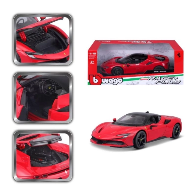 Bburago Ferrari SF90 Stradale Rot Modellauto