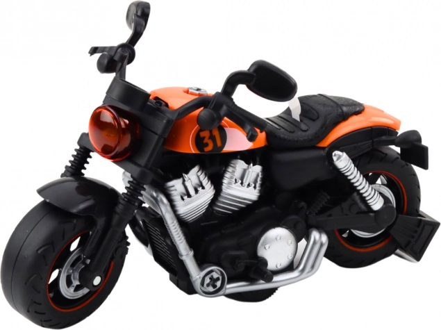 Motorrad zum Zerlegen und Zusammensetzen mit Licht- und Soundeffekten - Orange