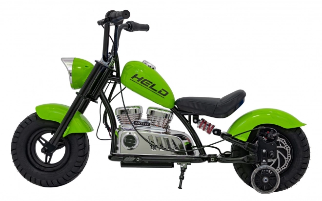 Chopper Warrior Grünes Motorrad