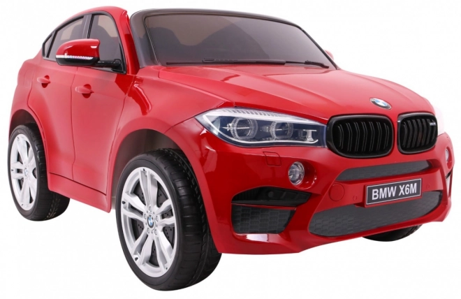BMW X6M XXL pro 2 Kinder Rot Lack + Fernbedienung + Ökoleder + Sicherheitsgurte + langsamer Start + MP3 + LED