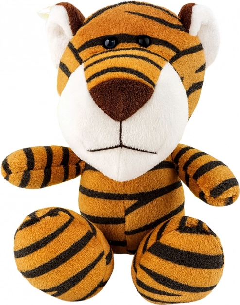 Plüsch-Tiger mit Saugnapf, braun, 23 × 12 cm