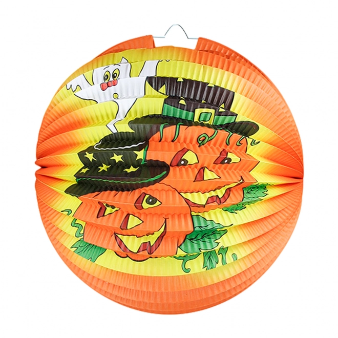 Halloween-Lampion mit Motiv fröhlicher Kürbisse