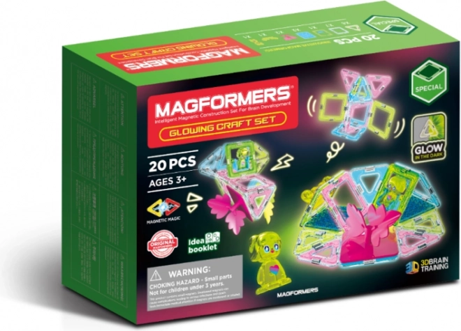 Magnetische Bausteine Glowing Craft 20 Stück