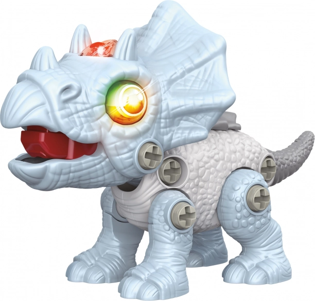 Dino Schraub-Triceratops mit Effekten 13 cm