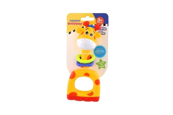 Bunte Babyrassel Giraffe Spielzeug