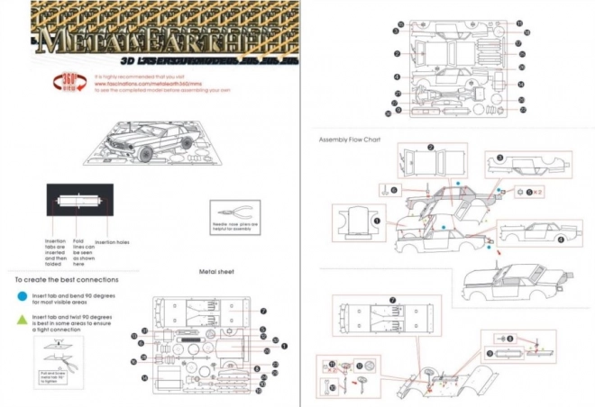 3D Puzzle Ford Mustang 1965