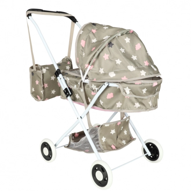 Puppenwagen mit Tasche und Sternen