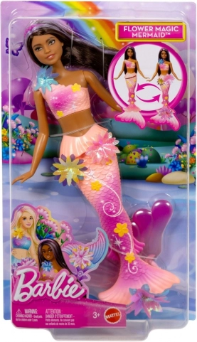 Barbie Meerjungfrau Brünette – Erblühende Blumen