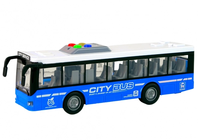 Batteriebetriebener Friktionsantrieb Bus mit Licht und Sound Blau