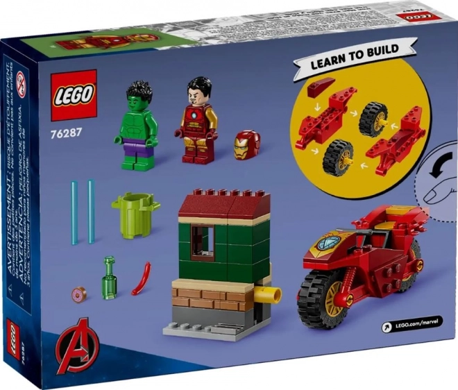 Iron Man mit Motorrad und Hulk LEGO Bausatz