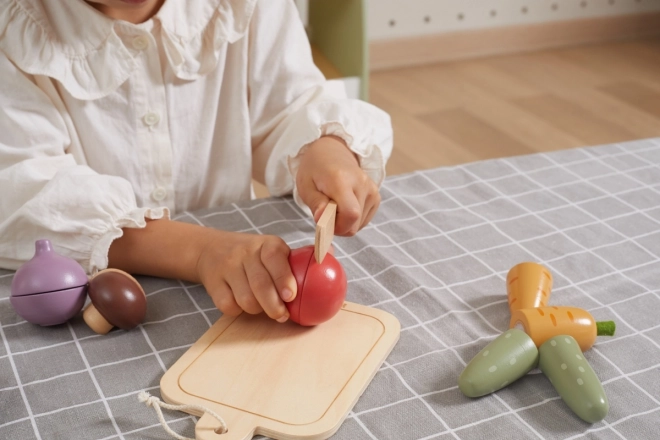 Holz-Set zum Schneiden von Gemüse für Kinder