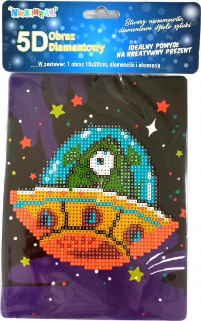 Diamantmalerei UFO mit Ständer 15x20 cm