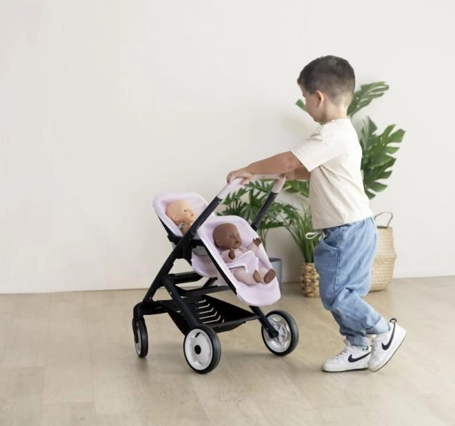 Sportwagen für Puppenzwillinge Maxi Cosi hellrosa