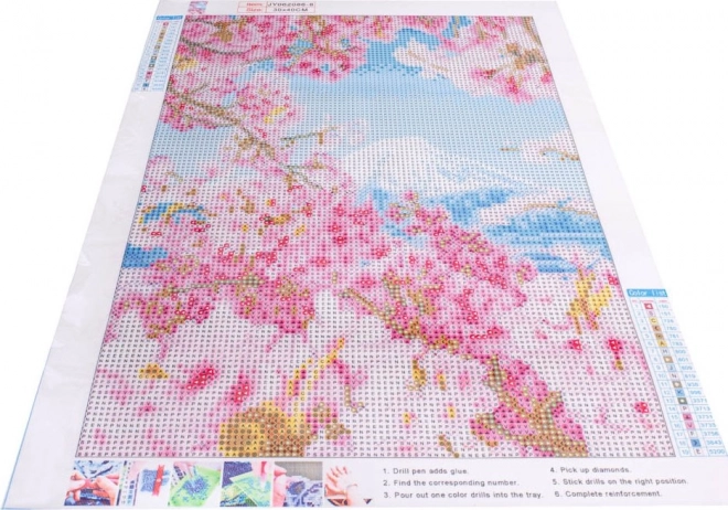 Diamantmalerei Sakura-Blüten 30x40cm