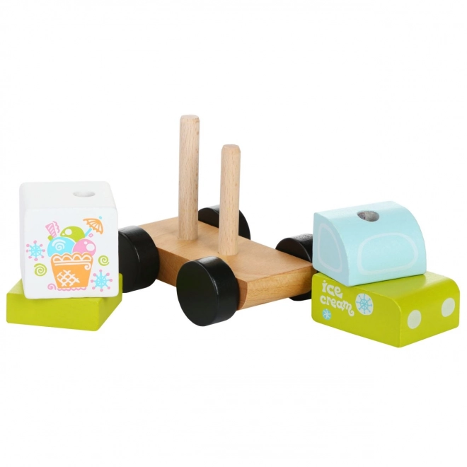 Zmrzlinenwagen Holzpuzzle für Kinder