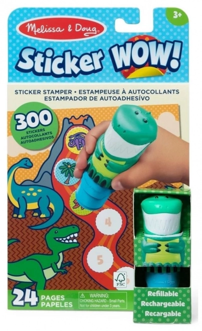 Dinozaur Thema Aufkleberbuch mit Stickern