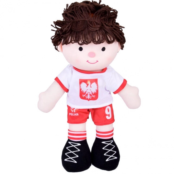 Plüschpuppe Fußballspieler