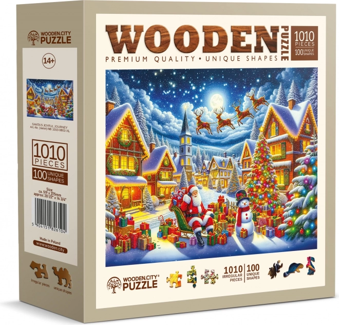 Holzpuzzle Santas Festliche Reise