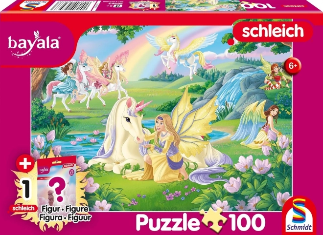 Schmidt Puzzle Bayala: Magische Einhörner mit Schleich Figur