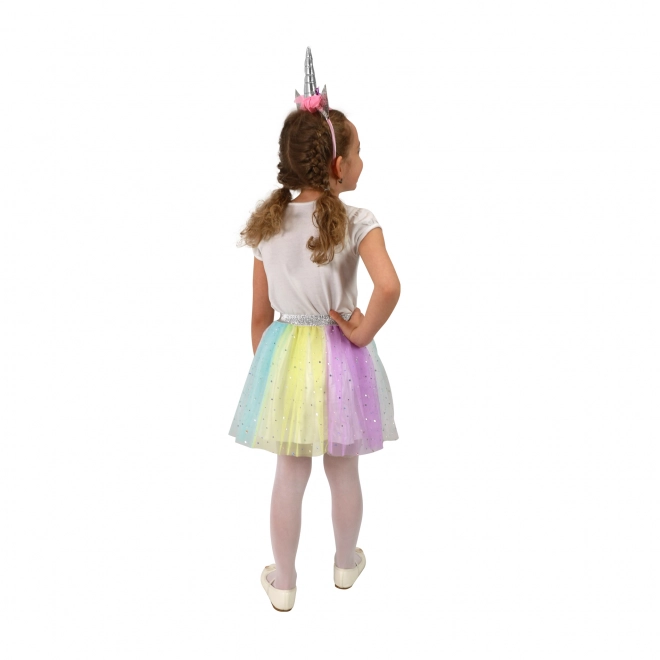 Kinder-Kostüm Tutu Einhorn mit Stirnband