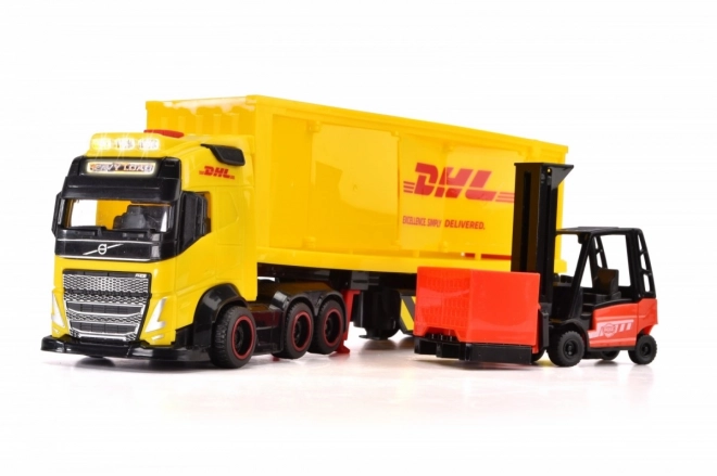 Volvo LKW mit Anhänger von Dickie Toys - DHL Lizenz