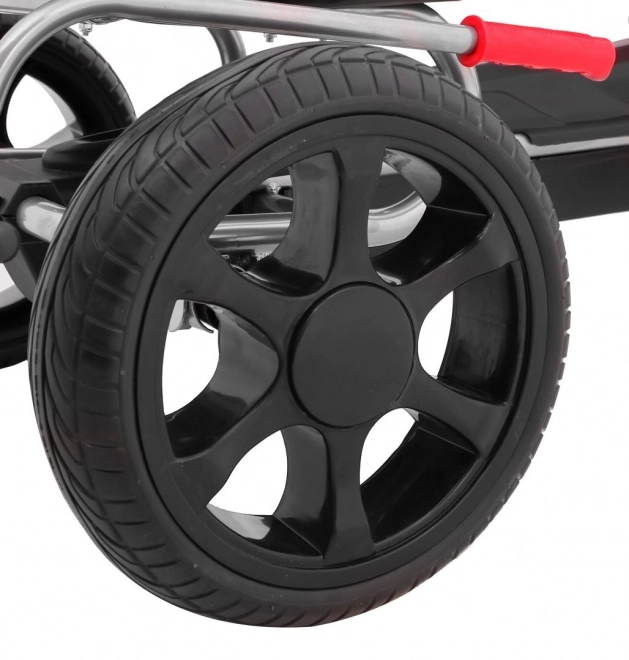 Grand Ride Tret-Gokart für Kinder 3+ Rot + EVA Räder + Verstellbarer Sitz + Handbremse