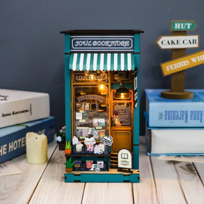 Buchstütze Bücherladen der Seele – Bausatz für Kinder
