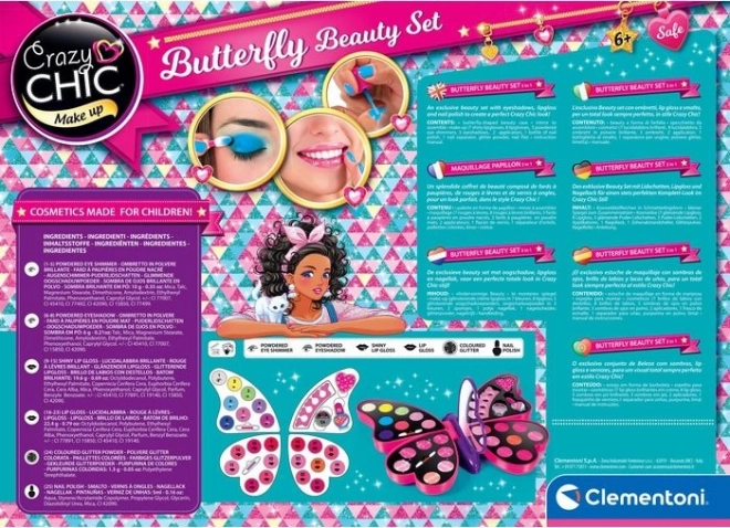 Fantastisches Make-up-Set Schmetterling Crazy Chic