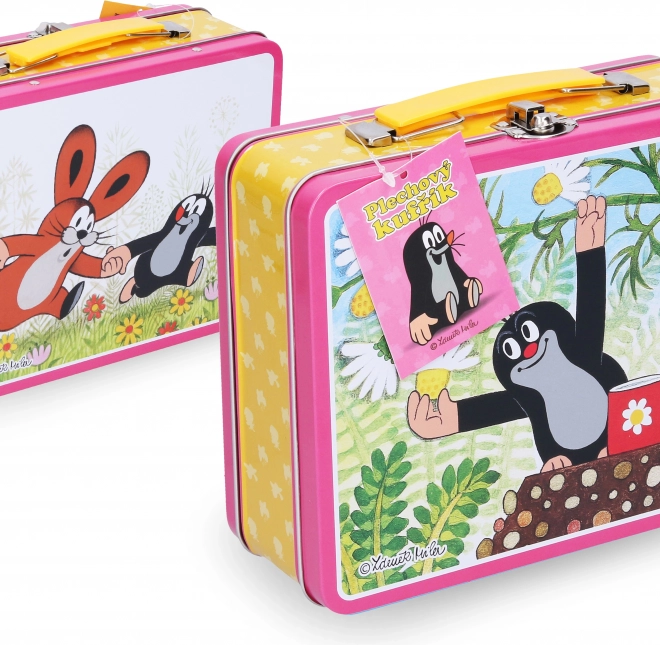 Blechkoffer Krtek rosa für Kinder