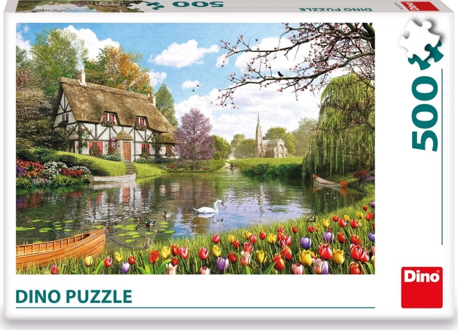 Puzzle Hütte am See 500 Teile