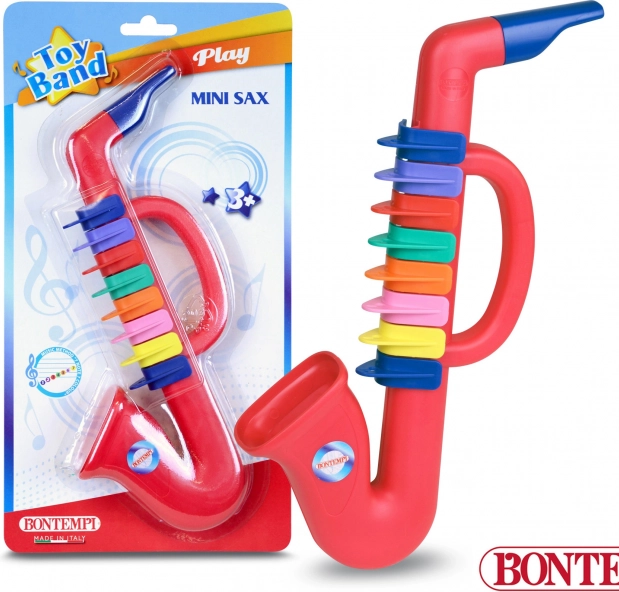 Kinder rotes Plastiksaxophon mit 8 Klappen