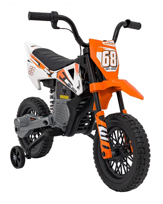 Kinderfahrt auf dem Motorrad PANTONE 361C Orange mit EVA-Rädern und Audiopanel